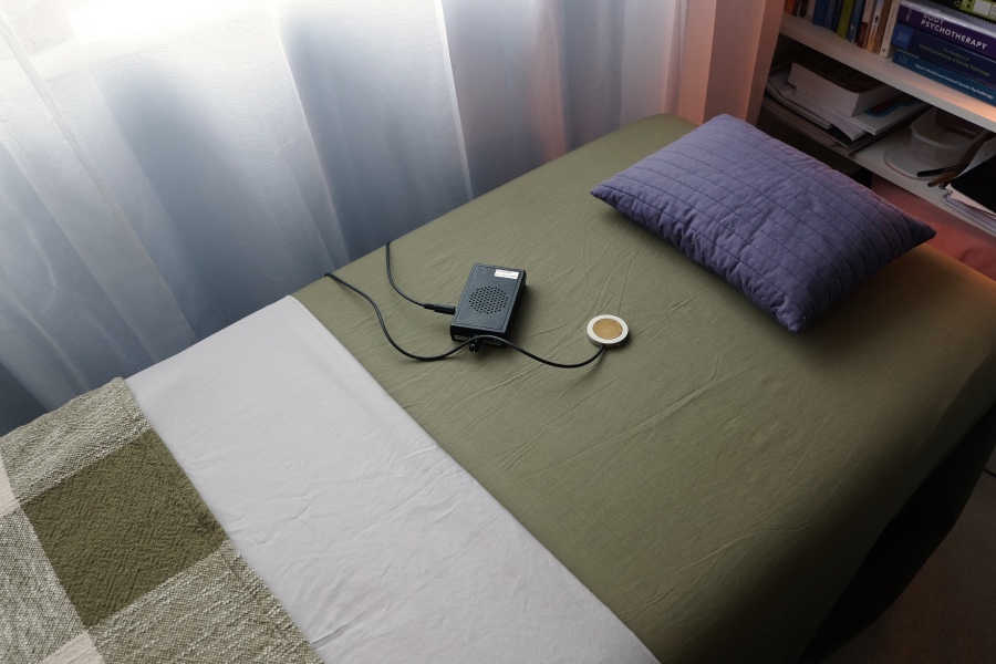 Massage table prepared for somatic therapy treatment in Lichfield